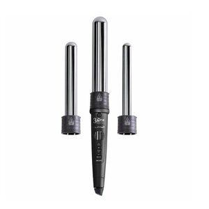 Nume 3-in-1 curling wand, 3 barrels, glove